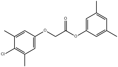 3,5-dimethylphenyl (4-chloro-3,5-dimethylphenoxy)acetate Struktur