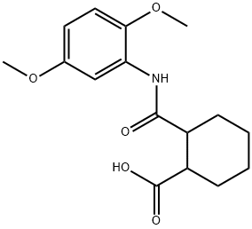 2-[(2,5-dimethoxyanilino)carbonyl]cyclohexanecarboxylic acid Struktur