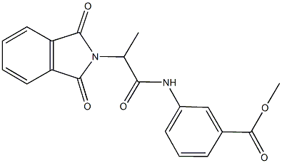 methyl 3-{[2-(1,3-dioxo-1,3-dihydro-2H-isoindol-2-yl)propanoyl]amino}benzoate Struktur