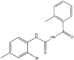 N-(2-bromo-4-methylphenyl)-N'-(2-methylbenzoyl)thiourea Struktur