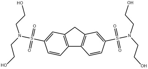 N~2~,N~2~,N~7~,N~7~-tetrakis(2-hydroxyethyl)-9H-fluorene-2,7-disulfonamide Struktur