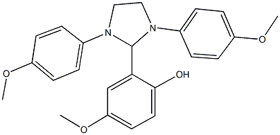 2-[1,3-bis(4-methoxyphenyl)-2-imidazolidinyl]-4-methoxyphenol Struktur