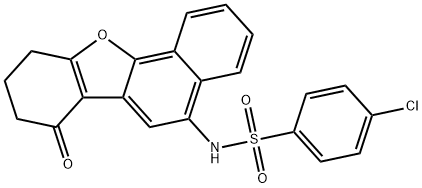 4-chloro-N-(7-oxo-7,8,9,10-tetrahydronaphtho[1,2-b][1]benzofuran-5-yl)benzenesulfonamide Struktur