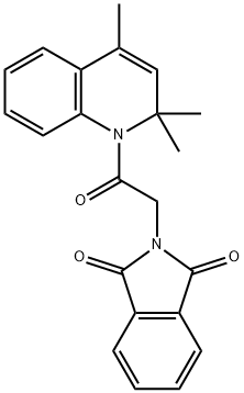 2-[2-oxo-2-(2,2,4-trimethyl-1(2H)-quinolinyl)ethyl]-1H-isoindole-1,3(2H)-dione Struktur