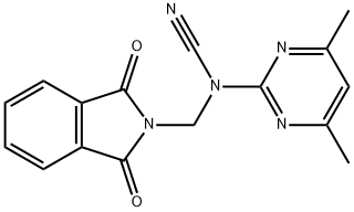 4,6-dimethyl-2-pyrimidinyl[(1,3-dioxo-1,3-dihydro-2H-isoindol-2-yl)methyl]cyanamide Struktur