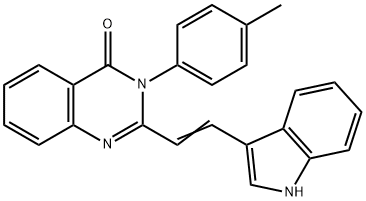 2-[2-(1H-indol-3-yl)vinyl]-3-(4-methylphenyl)-4(3H)-quinazolinone Struktur