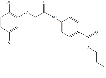 butyl 4-({[(2,5-dichlorophenyl)oxy]acetyl}amino)benzoate Struktur