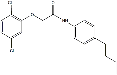 N-(4-butylphenyl)-2-[(2,5-dichlorophenyl)oxy]acetamide Struktur