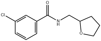 3-chloro-N-(tetrahydro-2-furanylmethyl)benzamide Struktur