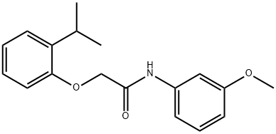 2-(2-isopropylphenoxy)-N-(3-methoxyphenyl)acetamide Struktur