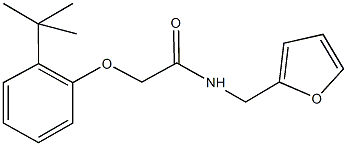 2-(2-tert-butylphenoxy)-N-(2-furylmethyl)acetamide Struktur