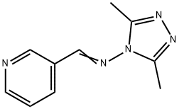 N-(3,5-dimethyl-4H-1,2,4-triazol-4-yl)-N-(3-pyridinylmethylene)amine Struktur