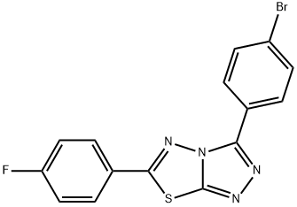 3-(4-bromophenyl)-6-(4-fluorophenyl)[1,2,4]triazolo[3,4-b][1,3,4]thiadiazole Struktur