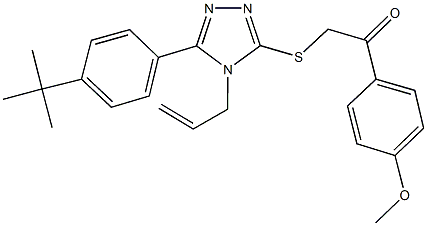 2-{[4-allyl-5-(4-tert-butylphenyl)-4H-1,2,4-triazol-3-yl]sulfanyl}-1-(4-methoxyphenyl)ethanone Struktur