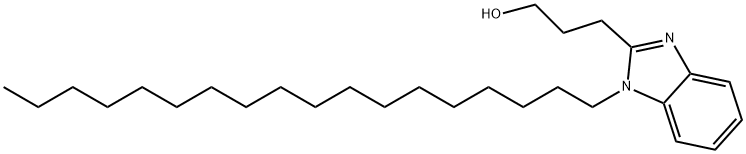 3-(1-octadecyl-1H-benzimidazol-2-yl)propan-1-ol Struktur