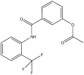 3-({[2-(trifluoromethyl)phenyl]amino}carbonyl)phenyl acetate Struktur