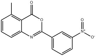 2-{3-nitrophenyl}-5-methyl-4H-3,1-benzoxazin-4-one Struktur