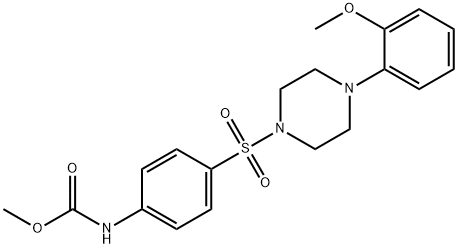 methyl 4-{[4-(2-methoxyphenyl)-1-piperazinyl]sulfonyl}phenylcarbamate Struktur