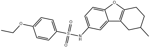 4-ethoxy-N-(8-methyl-6,7,8,9-tetrahydrodibenzo[b,d]furan-2-yl)benzenesulfonamide Struktur