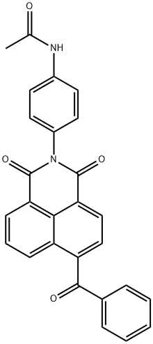 N-[4-(6-benzoyl-1,3-dioxo-1H-benzo[de]isoquinolin-2(3H)-yl)phenyl]acetamide Struktur