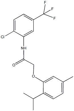 N-[2-chloro-5-(trifluoromethyl)phenyl]-2-(2-isopropyl-5-methylphenoxy)acetamide Struktur