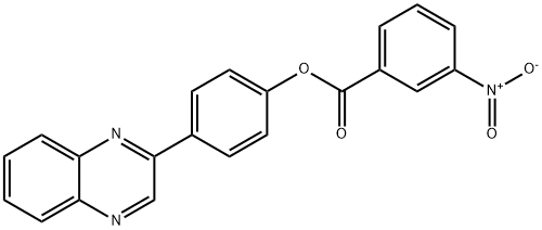 4-(2-quinoxalinyl)phenyl 3-nitrobenzoate Struktur