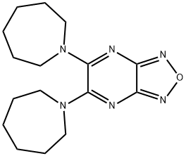 5,6-di(1-azepanyl)[1,2,5]oxadiazolo[3,4-b]pyrazine Struktur