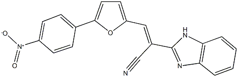 2-(1H-benzimidazol-2-yl)-3-(5-{4-nitrophenyl}-2-furyl)acrylonitrile Struktur