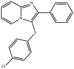 4-chlorophenyl 2-phenylimidazo[1,2-a]pyridin-3-yl sulfide Struktur