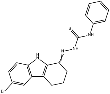 6-bromo-2,3,4,9-tetrahydro-1H-carbazol-1-one N-phenylthiosemicarbazone Struktur