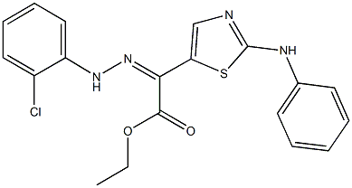 ethyl (2-anilino-1,3-thiazol-5-yl)[(2-chlorophenyl)hydrazono]acetate Struktur