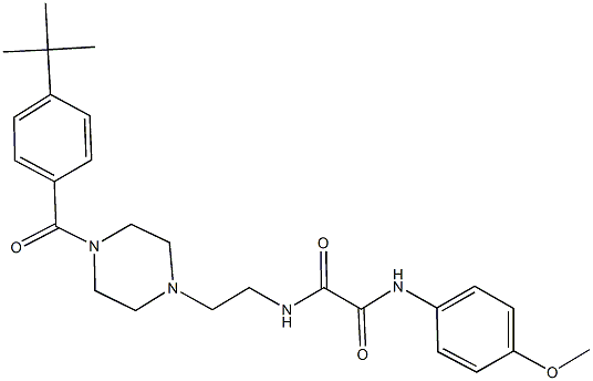 N~1~-{2-[4-(4-tert-butylbenzoyl)-1-piperazinyl]ethyl}-N~2~-(4-methoxyphenyl)ethanediamide Struktur