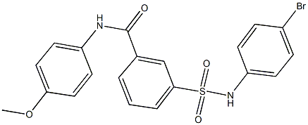 3-[(4-bromoanilino)sulfonyl]-N-(4-methoxyphenyl)benzamide Struktur