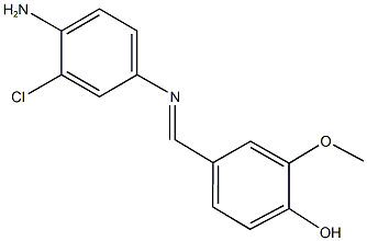 4-{[(4-amino-3-chlorophenyl)imino]methyl}-2-methoxyphenol Struktur