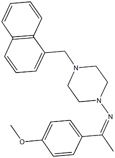 N-[1-(4-methoxyphenyl)ethylidene]-N-[4-(1-naphthylmethyl)-1-piperazinyl]amine Struktur