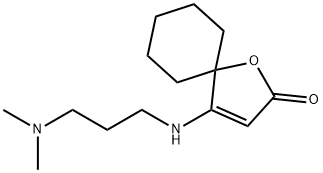 4-{[3-(dimethylamino)propyl]amino}-1-oxaspiro[4.5]dec-3-en-2-one Struktur