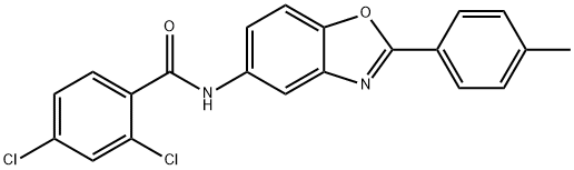 2,4-dichloro-N-[2-(4-methylphenyl)-1,3-benzoxazol-5-yl]benzamide Struktur