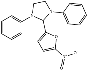 2-{5-nitro-2-furyl}-1,3-diphenylimidazolidine Struktur