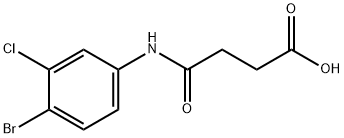 4-(4-bromo-3-chloroanilino)-4-oxobutanoic acid Struktur