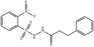 2-nitro-N'-(3-phenylpropanoyl)benzenesulfonohydrazide Struktur