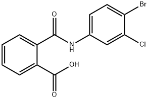 2-[(4-bromo-3-chloroanilino)carbonyl]benzoic acid Struktur