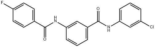 N-(3-chlorophenyl)-3-[(4-fluorobenzoyl)amino]benzamide Struktur