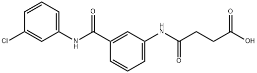 4-{3-[(3-chloroanilino)carbonyl]anilino}-4-oxobutanoic acid Struktur