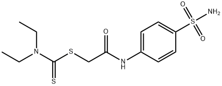 2-[4-(aminosulfonyl)anilino]-2-oxoethyl diethyldithiocarbamate Struktur