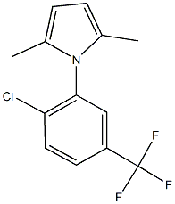 1-[2-chloro-5-(trifluoromethyl)phenyl]-2,5-dimethyl-1H-pyrrole Struktur