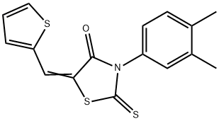 3-(3,4-dimethylphenyl)-5-(2-thienylmethylene)-2-thioxo-1,3-thiazolidin-4-one Struktur