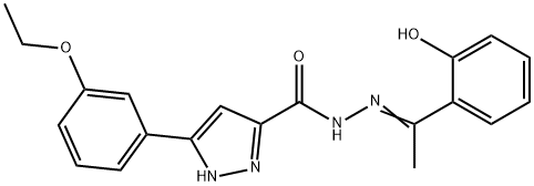 3-(3-ethoxyphenyl)-N'-[1-(2-hydroxyphenyl)ethylidene]-1H-pyrazole-5-carbohydrazide Struktur