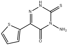 4-amino-3-sulfanyl-6-thien-2-yl-1,2,4-triazin-5(4H)-one Struktur