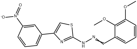 2,3-dimethoxybenzaldehyde (4-{3-nitrophenyl}-1,3-thiazol-2-yl)hydrazone Struktur