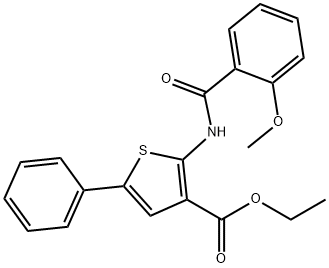 ethyl 2-[(2-methoxybenzoyl)amino]-5-phenylthiophene-3-carboxylate Struktur